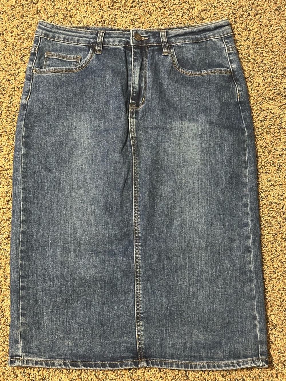 Ada Faye Classic Blue Denim l Skirt